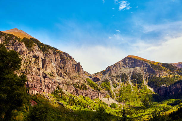 istock Large open canyon valley surrounded by rocky mountains 1490394930