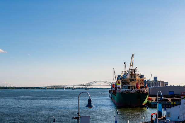 istock container ship at harbor in Trois-Rivieres in Canada 1490400455