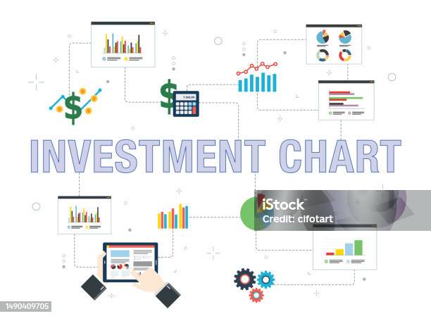 Ikon Investasi Grafik Pemantauan Keuangan Uang Dan Pertumbuhan