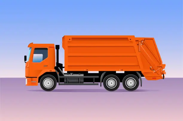 Vector illustration of Garbage truck