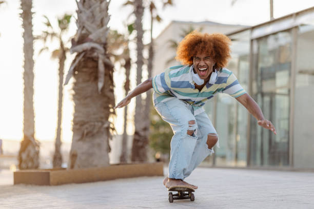 istock Young man balancing on the skateboard 1490412088