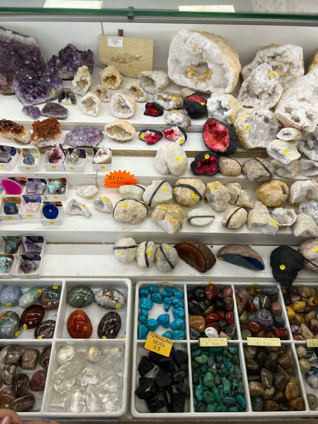 istock Rocks and Minerals are Displayed in Souvenir Shop 1490414057