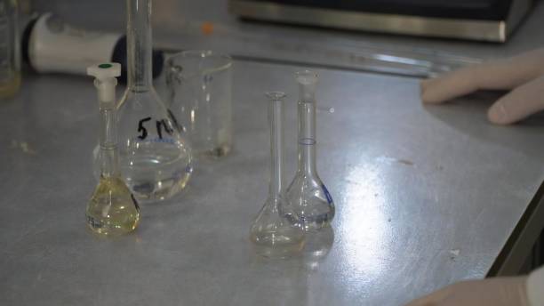 istock Laboratory glassware and equipment for scientific research and development in clinical laboratory 1490415399