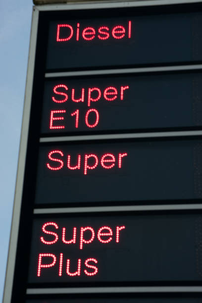 istock display board near a gas station with its products on it 1490415745