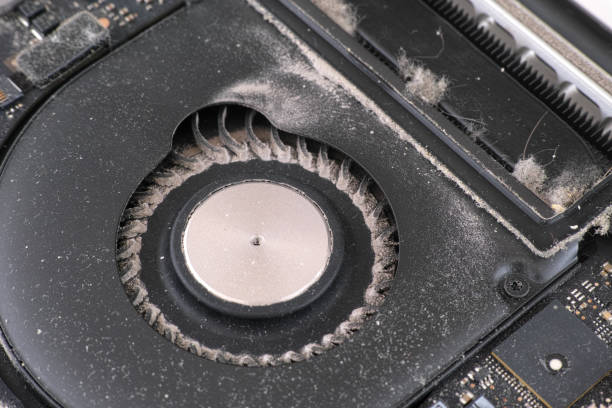 istock A system board with a laptop fan with dust in it 1490421647