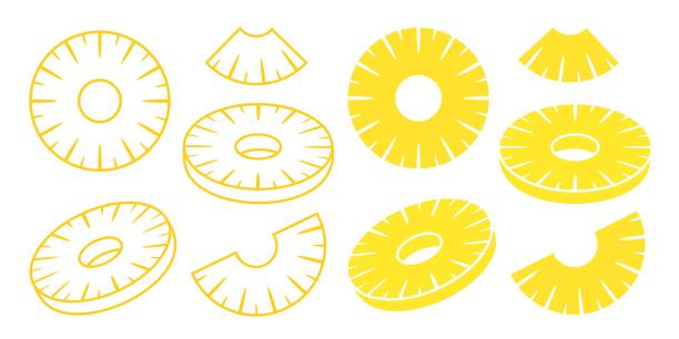 ananas-logo. isolierte ananas auf weißem hintergrund - pineapple plantation stock-grafiken, -clipart, -cartoons und -symbole