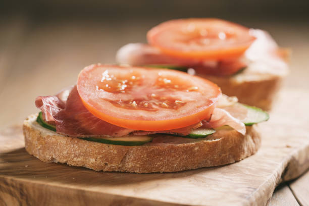 istock ciabatta open sandwiches with speck and vegetables 1490430892