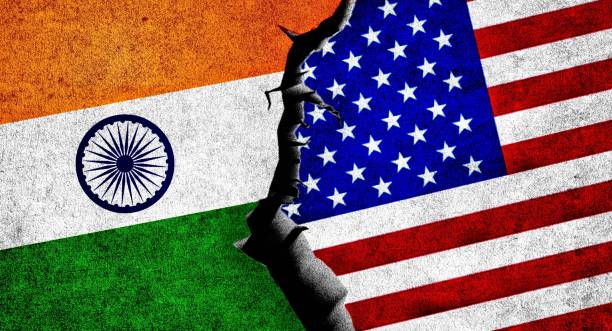 istock USA and India flag together. USA India conflict 1490431124