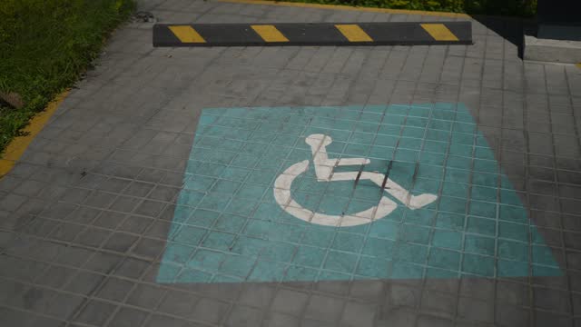 Parking space for handicap people