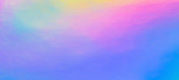 istock Holographic rainbow foil iridescent texture abstract hologram panoramic background 1490441327