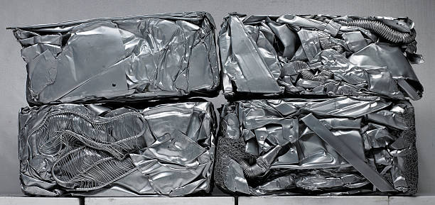 재활용 금속면의 - scrap metal metal recycling aluminum 뉴스 사진 이미지