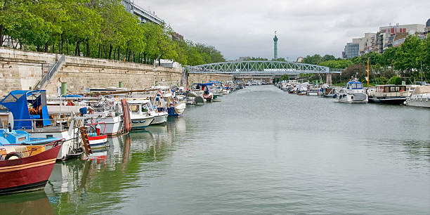 istock Riverboats Docked on St. Martin Canal, Paris 149044268