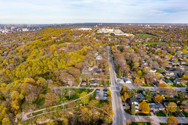 istock Aerial view of Chedoke Stairs Cliffview Park, Hamilton, Canada 1490444004