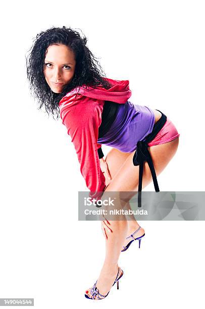 Female Ragga And Gogo Dancer On White Stock Photo - Download Image Now - Dancing, Portrait, Adult