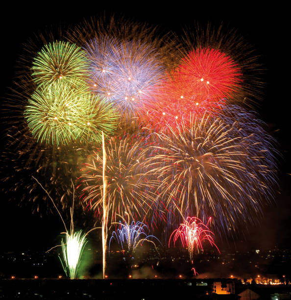 istock Colorful fireworks over a night sky 149045135