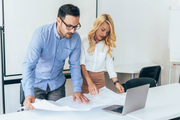 istock Business coworkers Working together on project 1490452596