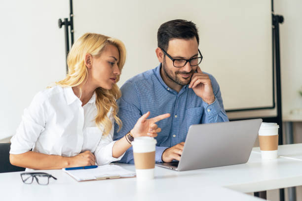 istock Business coworkers Working together on project 1490452601