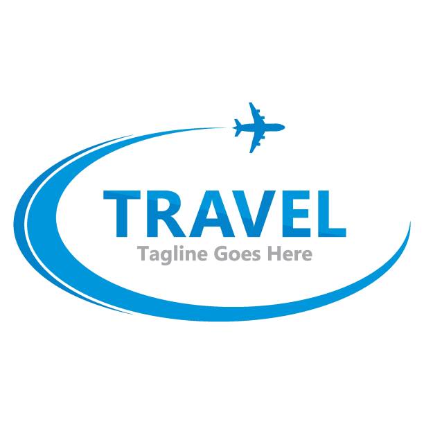 set of travel logo for travel agency vector icon illustration set of travel logo for travel agency vector icon illustration design agency logo stock illustrations