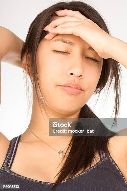 Young Attractive Woman Suffering From Headache Stock Photo - Download Image Now - 18-19 Years, Adult, Adults Only