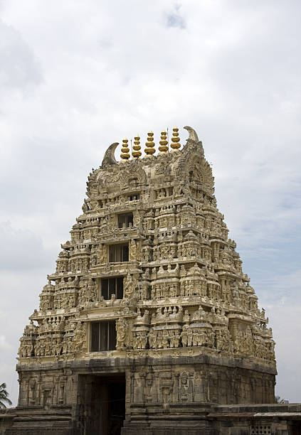 Entrance doom of ancient Belur temple in Karnataka state, India Construction of the Chenna Keshava Hindu temple began in 1116 AD, and took more than 100 years to complete