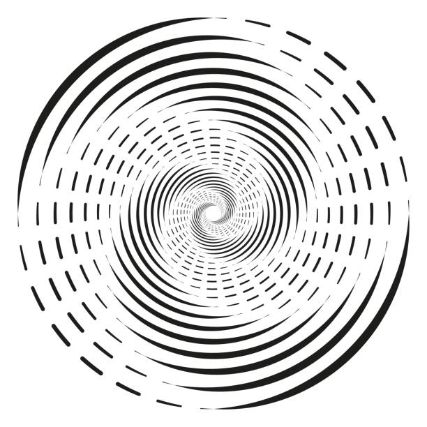 Spiral, swirl, twirl. Volute, helix, eddy and vortex shape. Radial lines with rotation. Vector illustration. Spiral, swirl, twirl. Volute, helix, eddy and vortex shape. Radial lines with rotation. Vector illustration. EPS 10. gyration stock illustrations