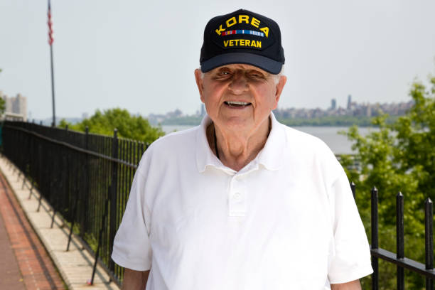 istock Korean War Veteran looking at camera smiling 1490464817