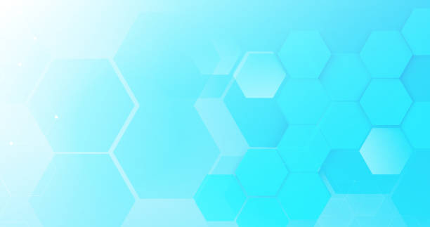 istock Abstract white and blue hexagon background. science and health care technology concept background. Vector illustration 1490465166