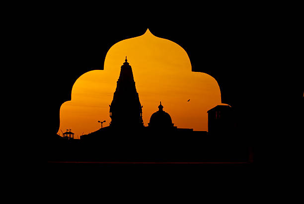 istock Hindu Temples silhouette, Mumbai, India 149046578