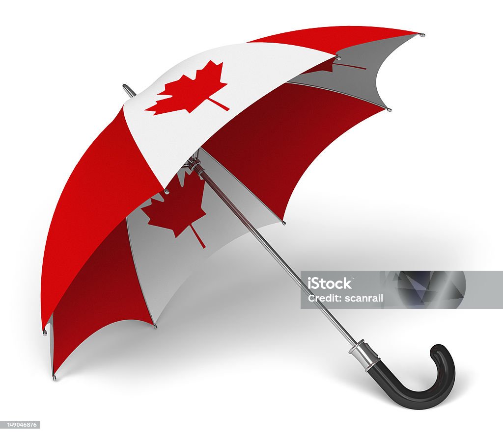 Regenschirm mit kanadischen-Flagge - Lizenzfrei Accessoires Stock-Foto