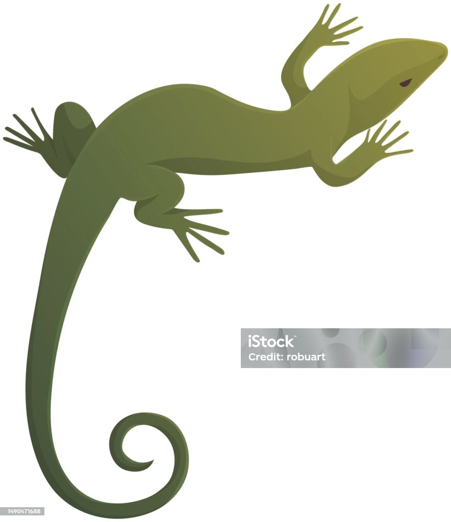 Lizard Green Small Reptile Species Of Common Lizard Vector Animal ...