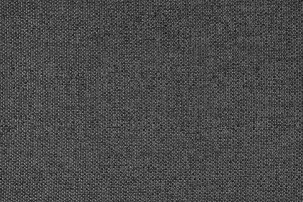 istock Close up texture of black coarse weave upholstery fabric. Decorative textile background 1490475593
