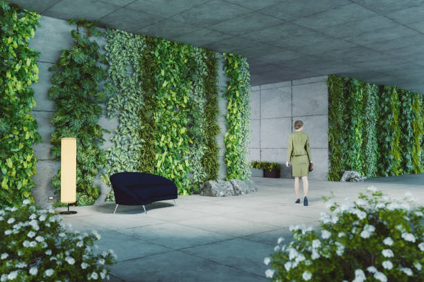istock Businesswoman walking in office corridor 1490480073