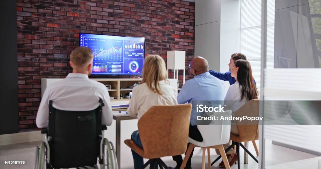 Data Person Computer Data Analyst People Using Dashboard Stock Photo - Download ...