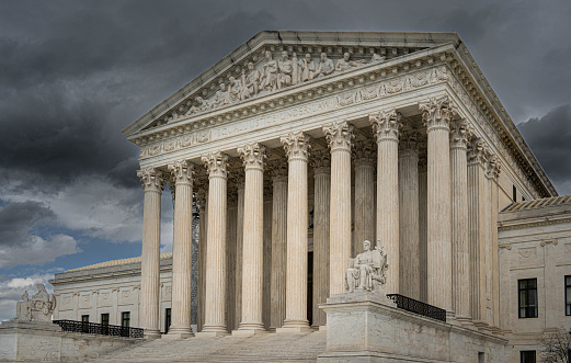 The Supreme Court Building in Washington D.C. Completed in 1935, the building serves as the home of the Supreme Court of the United States, the highest court in the land. Its neoclassical architecture and columns are a symbol of American justice and democracy.