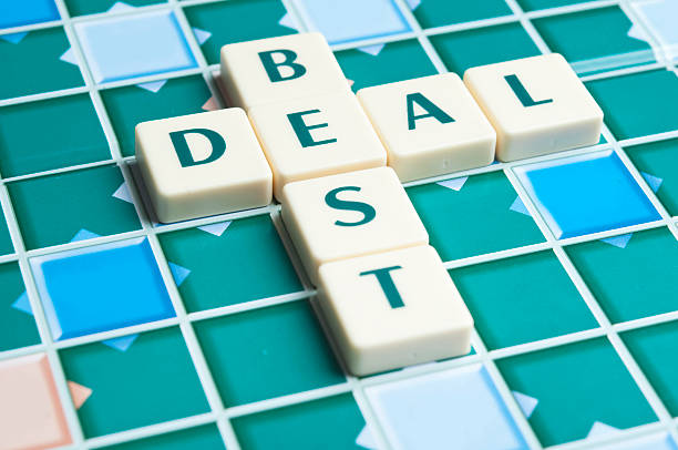 Best Deal word made by letter pieces