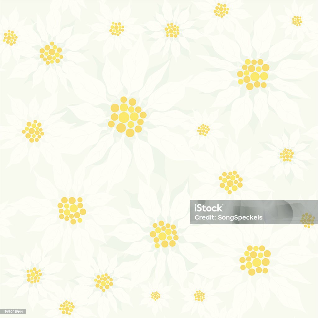 Patrón de flor de nochebuena - arte vectorial de Blanco - Color libre de derechos