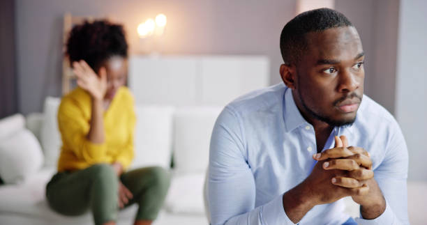 istock Sad Angry African American Couple 1490487479