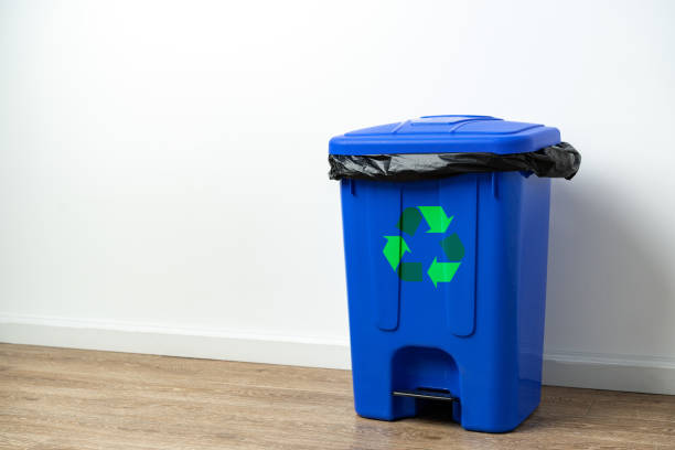 istock Plastic waste bin with lid in the room 1490490803