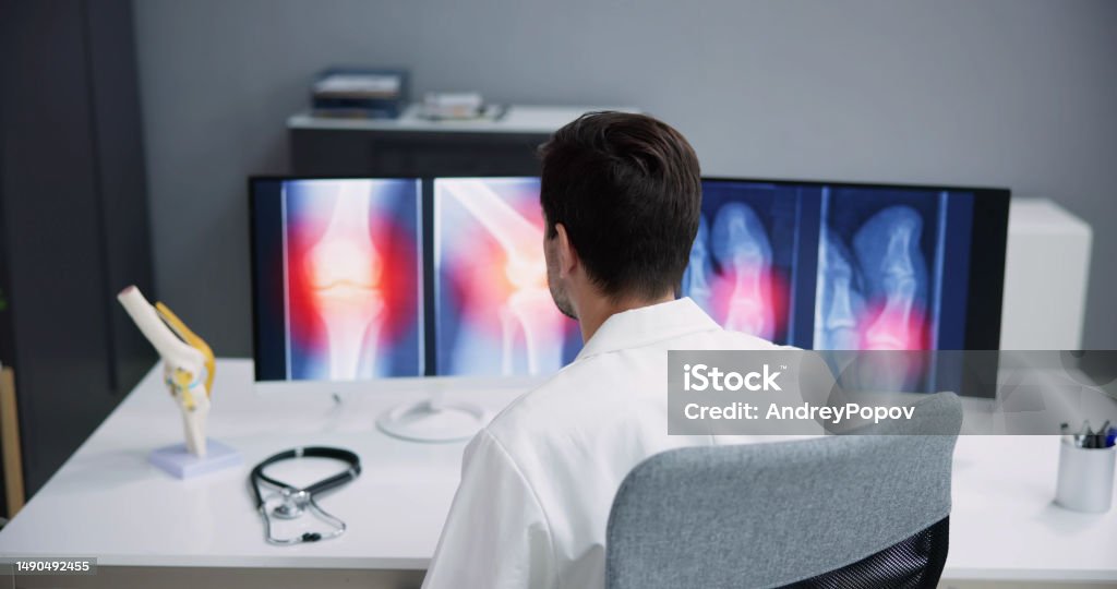 Tooth Using Computer Dentist Using Computer Technology Dental Software Stock Photo ...