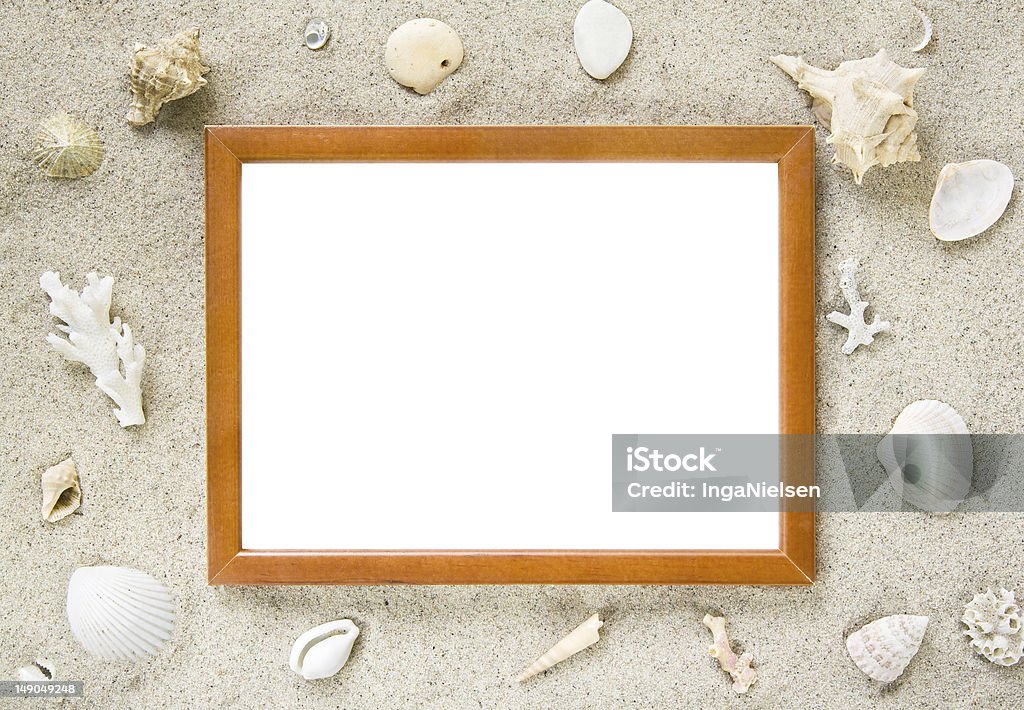 Marco con de playa - Foto de stock de Arena libre de derechos