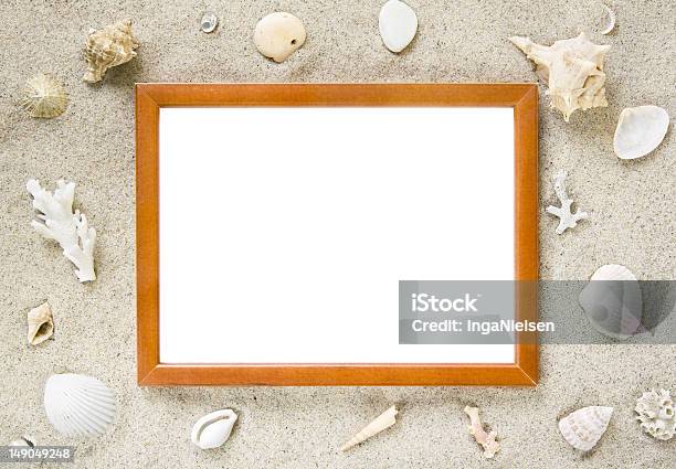 Ramka Na Zdjęcia Z Plaży Theme - zdjęcia stockowe i więcej obrazów Bez ludzi - Bez ludzi, Białe tło, Biały