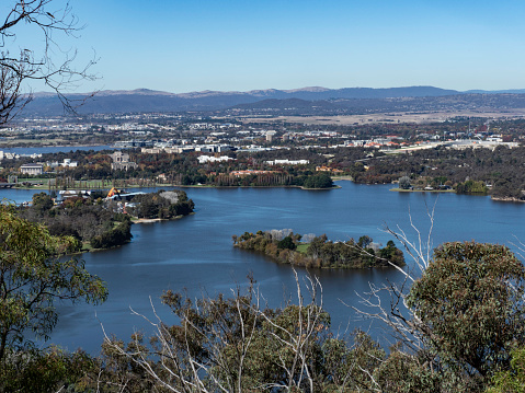 High angle view of Canberra ACT