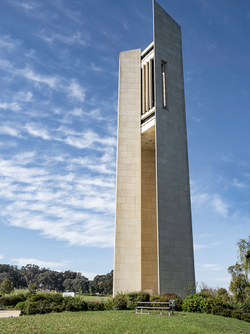 The National Carillon tower at Canberra and public park