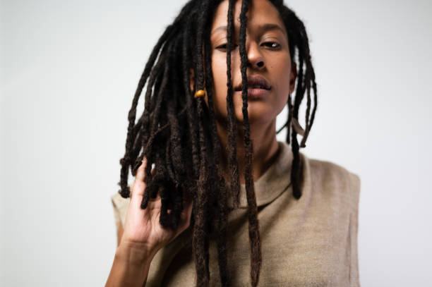 istock A beautiful afro woman looking 1490494176