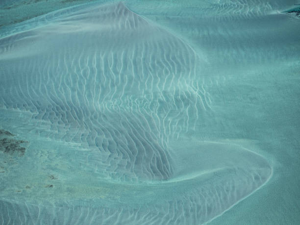 istock Abstract aerial view of sand and water patterns 1490494447