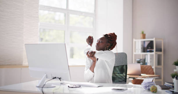 istock Advisor Woman Relaxing In Office Chair 1490494853