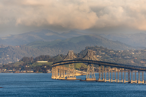 High quality stock photo of the Richmond bridge connection Richmond to San Rafeal from Richmond California.