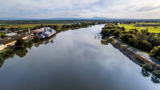 Isleton Bridge Sacramento Delta stock photo