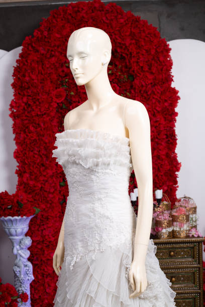 istock Bride wedding dress vintage style in studio 1490498384