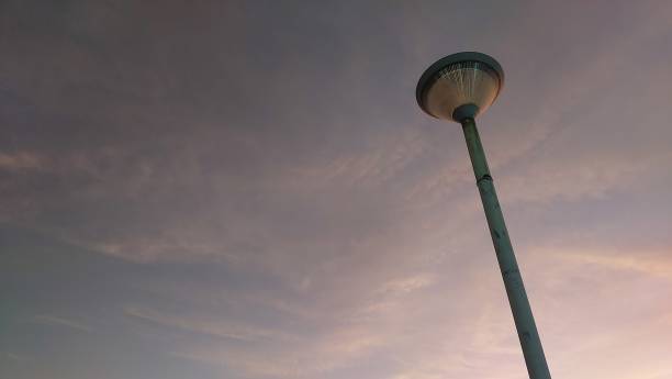 istock Street lamp and sunset 1490499776